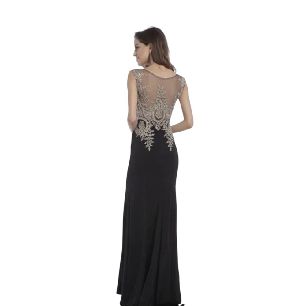 Cinderella Divine Gown 35 Illusion Bodice Gold Lace Crystals - Picture 2 of 15